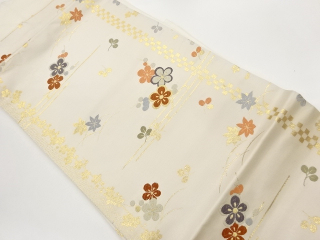JAPANESE NAGOYA OBI / WOVEN CHECKERED